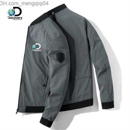 Men's Down Parkas Discovery Channel Men's Bomber Jacket Breathable Windbreaker Spring/Autumn Windbreaker Z230816