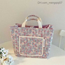 Diaper Bags Ins Korean floral mother and baby bag with large capacity and multifunctional portable shoulder bag for mothers Z230817