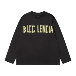 BLCG LENCIA Unisex Autumn High Standard Long Sleeve T-shirts Men Heavyweight 100% Cotton Fabric Tops Washed Vintage Retro Pullover 85206