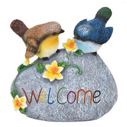 Garden Decorations Bird Statue Animal Figurines Nonfading Cute Anti Cracking Resin Waterproof Exquisite For Lawn Patio Yard