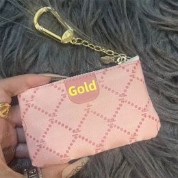 Luxury Designer Mini Wallet Genuine Leather Zipper Coin Purse Man Woman Classic Letter Travel Documents Passport Credit ID Card Holder Keychain Pocket Bag