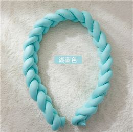 Bed Rails 100% Cotton Protective Baby Bedding Woven Fried Dough Twists Braid Crib Anti-collision Bed Bumper 230816