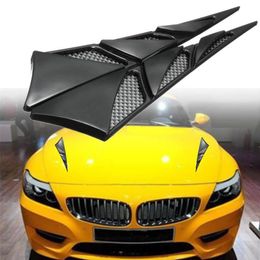 2PCS Car Hood Side False Air Outlet Stickers Simulation Vent Ation Side Wind Mouth Shark Decorative Stickers244U