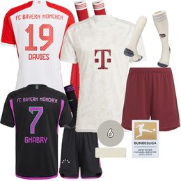 2023 2024 DAVIES soccer jerseys CLUB CHAMPIONS 6 SANE HRFC GNABRY MULLER munich football shirt Men kit suit with Socks equipment kit MUNCHEN MUSIALA