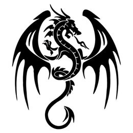 14 3 16 5CM Ancient Animal Dragon Stylish Car Accessories Vinyl Car Stickers And Decals Black Silver CA-592292i