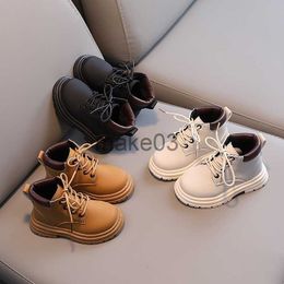 Boots COZULMA Autumn Winter Kids Fashion Boots with Fur 16 Years Boys Girls Leather Short Boots with Plush Children Sneakers 2130 J230816