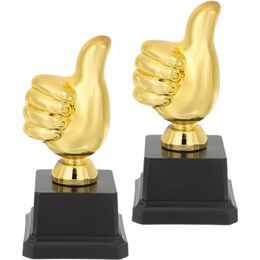 Decorative Objects Figurines Thumbs Trophy Small Trophies Game Plastic Tiny Football Kids Big Reward Prize Children Star 230815