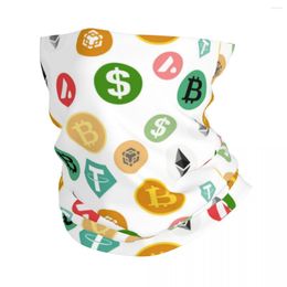 Scarves Coloured Crypto Money Bandana Neck Cover Printed Balaclavas Wrap Scarf Warm Headwear Outdoor Sports For Men Women Adult