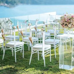 gold /white/black/clear chair Stackable White Hotel Dining Chair Set Chiavari Banquet event Hotel Wedding Chairs For event