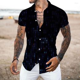 Men's Casual Shirts Men Fashion Tide Street Style 3D Printed Male Tops Summer V Neck Short Sleeve High Quality Clothing