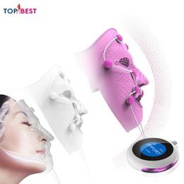 Face Massager EMS Microcurrent Mask Face Massager Silicone 3D Radio Frequency Beauty Machine Skin Care Rejuvenation Anti Wrinkle Device 230815
