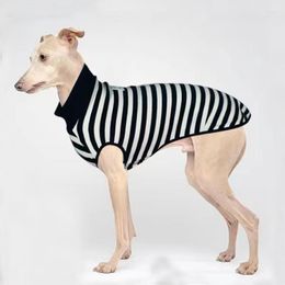 Dog Apparel Sweatshirt For Whippets Striped Stylish Elastic Waistcoat Italian Greyhounds Spring Summer Pet Clothes Items