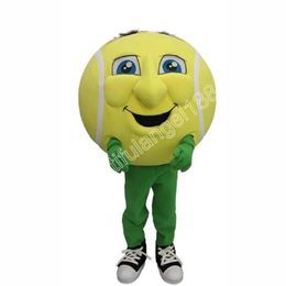 Tennis Ball Mascot Costume Cartoon Character Outfit Suit Halloween Party Outdoor Carnival Festival Fancy Dress for Men Women