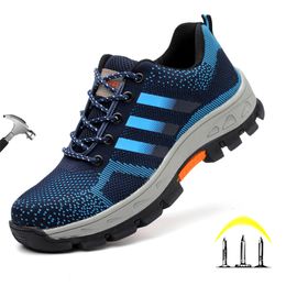 Safety Shoes High Quality Unisex Indestructible Shoes Men and Women Steel Toe Cap Work Safety Shoes Puncture-Proof Boots Non Slip Sneakers 230815