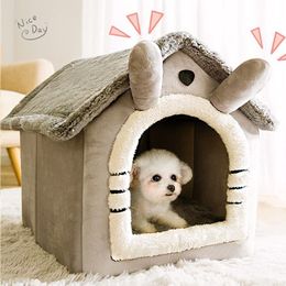 kennels pens Cat /Dog bed Foldable Pet Sleepping Bed removable and washable cat house kennel for dog house indoor cat nest 230816