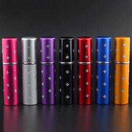 5Gram Aluminum Spray Empty Bottle Plum Blossom Refilable 5ML Small Perfume Spray Atomizer Glass Bottle Pvklu