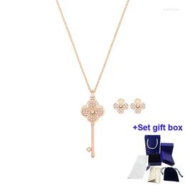 Chains S High Quality Necklace Hall Set Multi-Coloured Rose Gold Plating Women Jewellery Gift Party Wedding