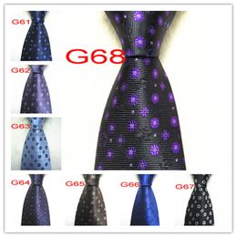 Men Classic Stripe Tie Fashion Plant Flower Pattern Design Ties Mens Business Neckwear Skinny Grooms Necktie for Wedding Party Cas214H