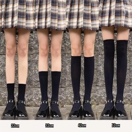 Women Socks Japanese Spring Autumn White 120D Flesh Tight Velvet Mid Length Half JK Calf Knee High Lolita Stockings