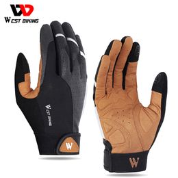 Five Fingers Gloves WEST BIKING Sports Cycling Touch Screen Men Women MTB Bike Running Fitness Gym Riding Motorcycle Bicycle 230816