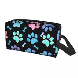 Cosmetic Bags Print Dog Watercolor Pattern Travel Bag Women Akita Makeup Toiletry Organizer Ladies Beauty Storage Dopp Kit