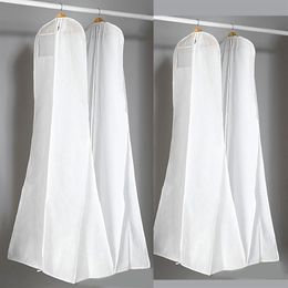 Thick Nonwoven White Dust Bag For Wedding Dress Prom Evening Gown Bags 180 70 25 CM Garment Cover Travel Storage Dust Covers230Q