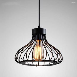 Pendant Lamps Vintage Steel Frame Art Hanglamp LED Minimalist Retro Luminaires For Home Interiors Iron Wires Chandeliers Lamp Classic