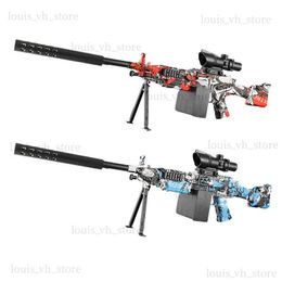 M249 Water Gel Blaster Toy Gun Airsoft Manual Electric Submane Gun Camouflage Paintball Rifle For Adults Boys Gifts T230816