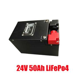 Deep Cycle LiFePO4 24V 50Ah Rechargeable Solar Energy Storage Lithium Battery + 5A Charger