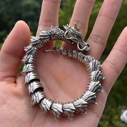 Charm Bracelets Handmade Bragon Bone Bracelet Snake Chain Jewellery Chinese Dragon for Men 230816