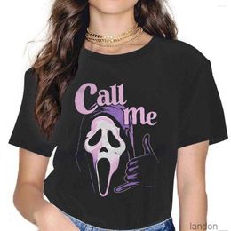 Women's T Shirts Halloween Gift Call Me And Follow To Nightmare TShirt For Girls Scream Gale Weathers Film Harajuku Ladies Cloth Basic