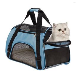 Cat Carriers Puppy Dog Kitten Portable Carry Bag Pet Animal Carrier Pouch Tote Cage Crates Box Holder W/ Mat Breathable 5KG Load