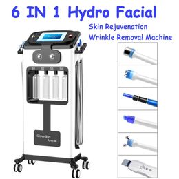 6 IN 1 RF Equipment Smoothing Wrinkles Firming Skin Hydra Dermabrasion Anti-aging Remove Freckles Ultrasound Machine