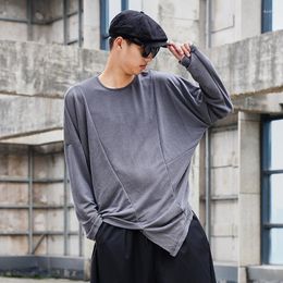 Men's T Shirts Long-Sleeved T-Shirt Spring And Autumn Summer Urban Youth Hip-Hop Street Loose Large Size Top