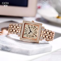 Womens watch Watches high quality luxury Square full star large dial Quartz-Battery Modern waterproof watch