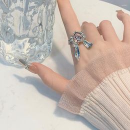 Cluster Rings Sweet Style Ring Fashion Ladies Romantic Valentine's Day Dating Jewelry Gift 2023