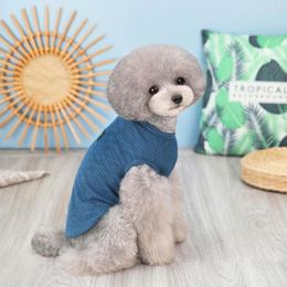 Dog Apparel Cozy Puppy Sleeveless Shirt Knitting Summer Clothes Cute Vest Pet Costume