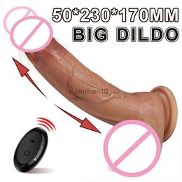 Dildos/Dongs 9 Inch Realistic Dildo Vibrator Rechargeable Silicone Penis Sex Toys For Women Remote Control G-spot Dildo With 8 Thrusting Mode HKD230816