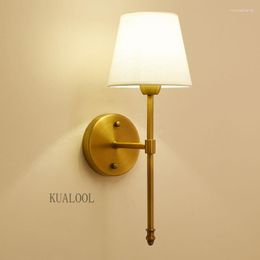 Wall Lamps Nordic Luxury Copper Home Decor Bedroom Corridor Stair Lighting Bathroom Mirror Led Lights Sconce Luminaire Lamp
