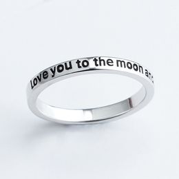 Wedding Rings Personalised Engraving Ring for Men Women Custom Name Body Jewellery Finger 230815