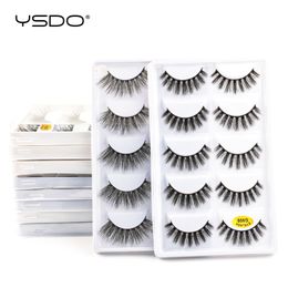 False Eyelashes Wholesale 251050100 Boxes 3D Faux Mink Lashes Natural Long makeup Volume in bulk cilios G6 230816