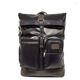 Backpack 222388 Men's Super Fibre Leather Large Capacity Fashion Business Leisure 17 Inch Computer Bag