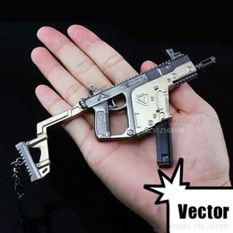 1 3 Metal Vector Submane Gun Miniature 14.5CM Model New High Quality Pistol Keychain Craft Pendant Birthday Gifts T230816