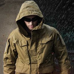 Men's Jackets Men's waterproof jacket military tactical wind shield autumn army camouflage jacket men's wind shield jacket bomber men's jacket Z230816