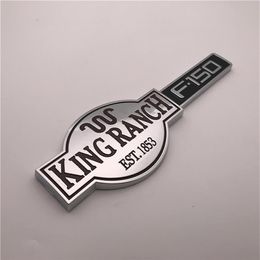 Custom Chrome brown and black KING RANCH est 1853 F150 Car emblem badge sticker nameplate logo281S227e