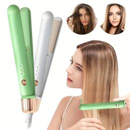 Portable Mini Negative Ion Hair Straightener and Curler - Multifunctional Hair Styling Tool for Smooth and Shiny Hair