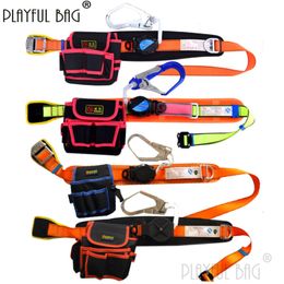 Climbing R PB Playful bag Work at height safety belt Outdoor single waist speed difference for work Anti falling belts ZL103 230815