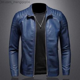 Men's Jackets Men's standing collar leather jacket Spring ultra-thin Pu jacket Z230817