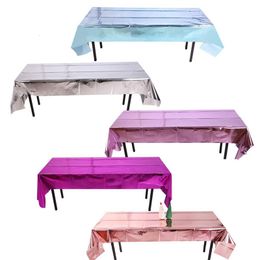 Table Cloth Disposable Party Glitter Table Cloth Birthday Rectangular Tablecloth Wedding Birthday Table Cloth Rectangular PVC Waterproof 230815