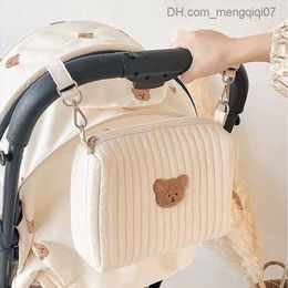 Diaper Bags Diaper Bag Baby Pram Cart Bag Organiser Bear Embroidery Multifunctional Diaper Care Mom Travel Makeup Bag Z230816